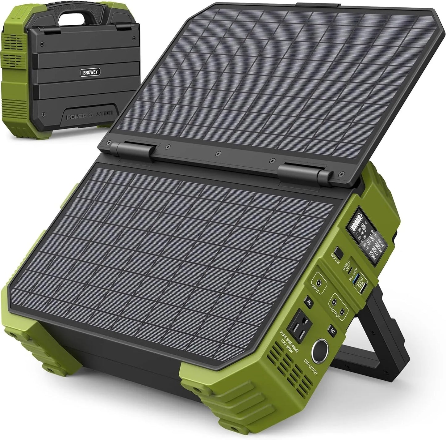 Portable Power Station With Built-In Solar Panels