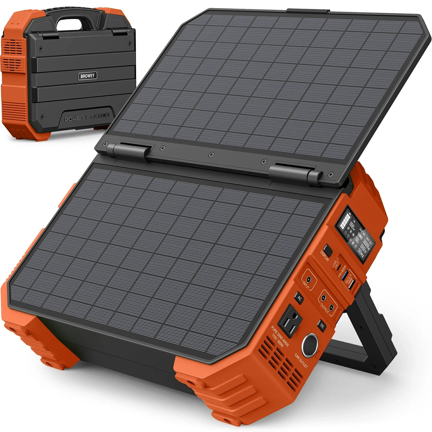 Portable Power Station With Built-In Solar Panels